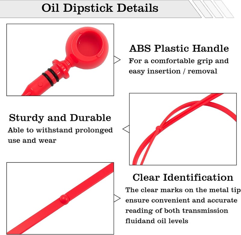 FBLOWMOD 15650RNAA00 Engine Oil Dipstick Indicator, Compatible with Honda 2006-2015 Civic 1.8L 2016-2022 HR-V 1.8L Engine Oil Fluid Level Dip Stick Replace 921069 - Image 4